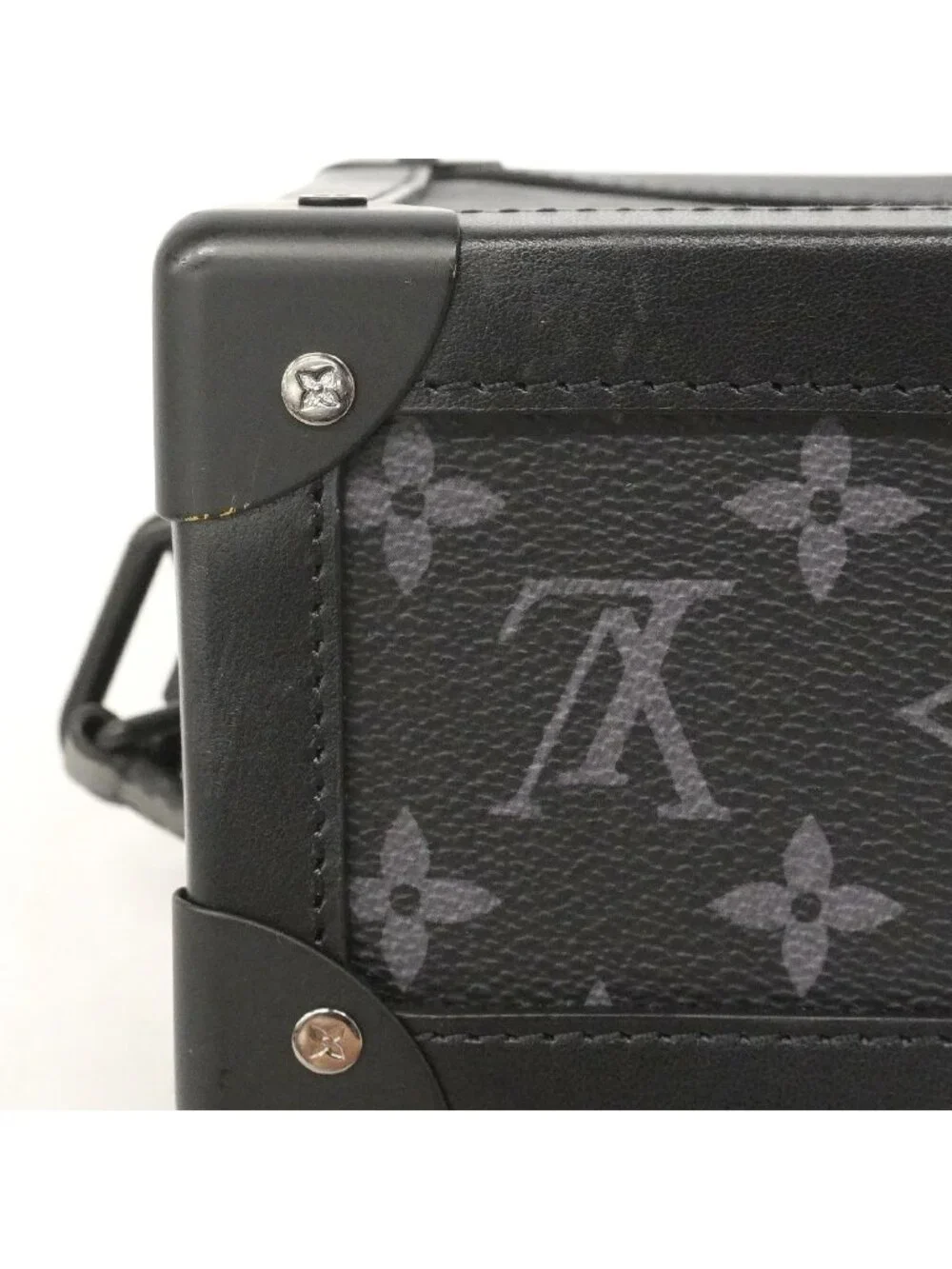 Louis Vuitton Shoulder Bag Monogram Eclipse Soft Trunk Black